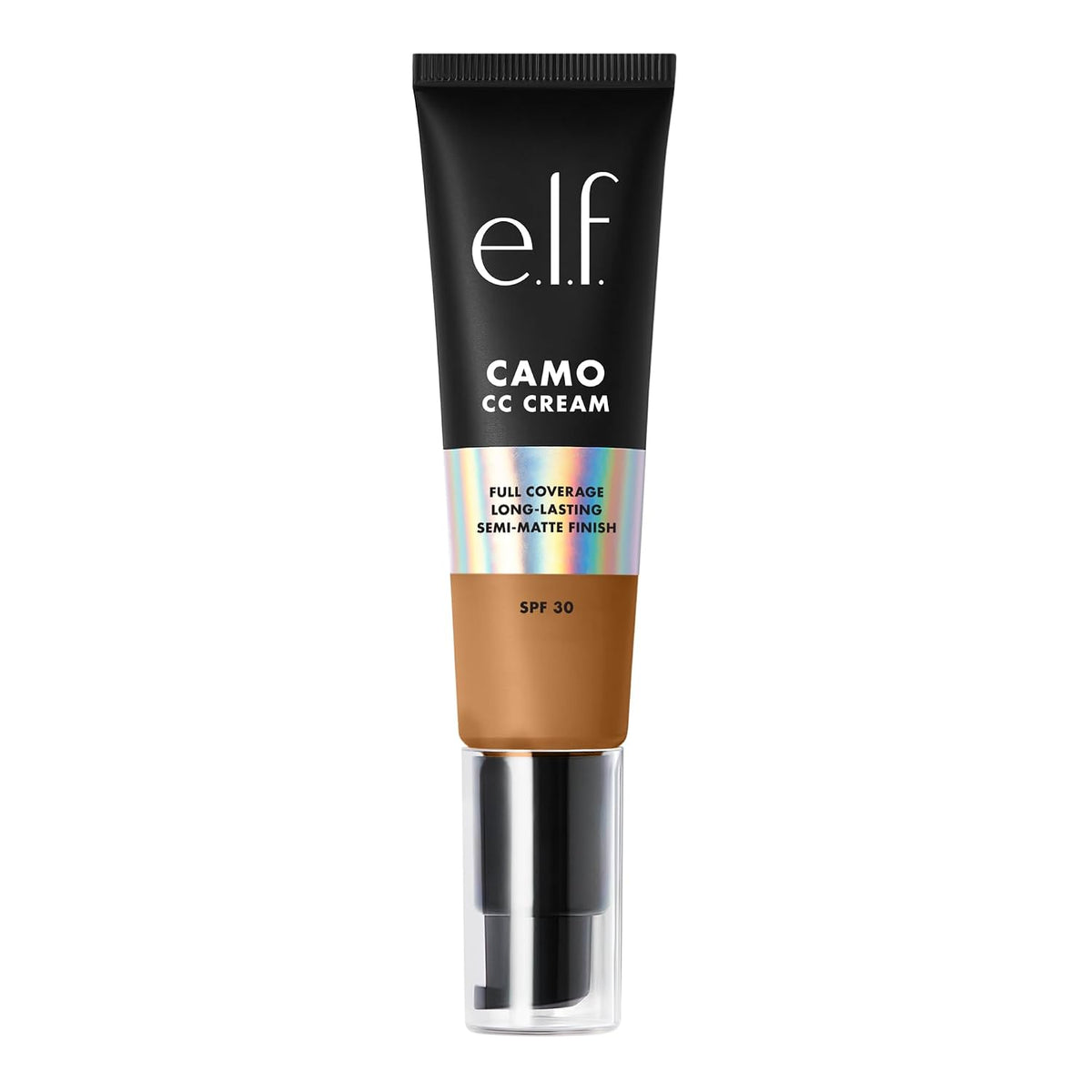 e.l.f. Camo CC Cream. SPF 30 Color-Correcting Medium-To-Full Coverage Face Foundation. Delivers An Airbrushed Finish. Vegan & Cruelty-Free. Tan 400 W