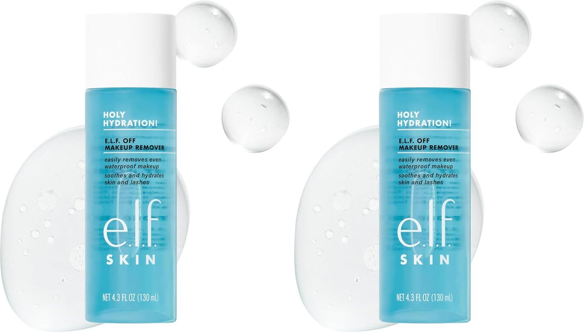 e.l.f. el.f. SKIN Holy Hydration Off Makeup Remover | Liquid Makeup Remover For Eye. Lip & Face Makeup. Gentle Formula. Vegan & Cruelty-free