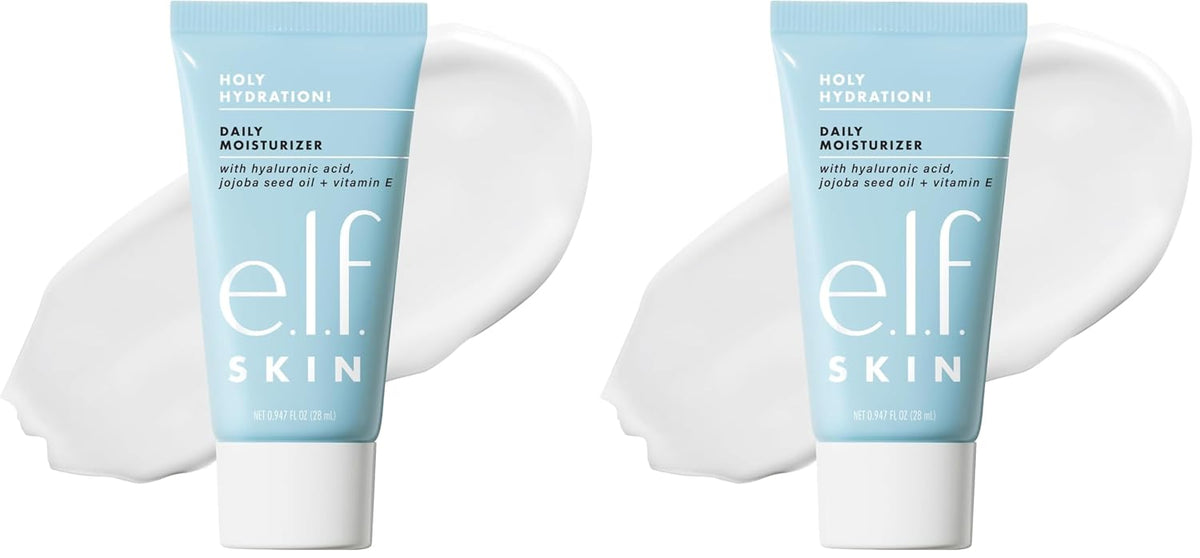 e.l.f. SKIN Holy Hydration! Daily Hydration Moisturizer. 1.7 oz | Hydrating. Lightweight Face Cream with Vitamin E & Hyaluronic Acid for a Nourishing Non-Greasy Feeling. Vegan & Cruelty-Free
