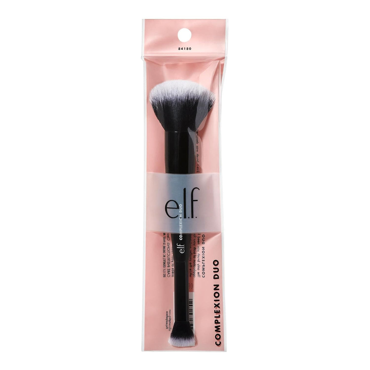 e.l.f. Complexion Duo Brush. Makeup Brush For Applying Foundation & Concealer. Creates An Airbrushed Finish. Made With Vegan. Cruelty-Free Bristles