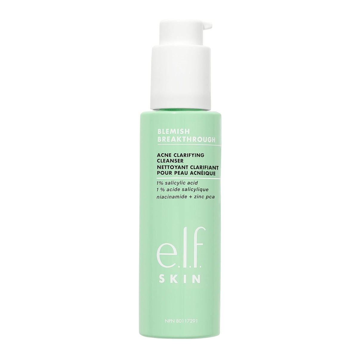 e.l.f. SKIN Blemish Breakthrough Clarifying Cleanser. Gel Cleanser For Removing Makeup. Controlling Oil & Clarifying Pores. 1% Salicylic Acid