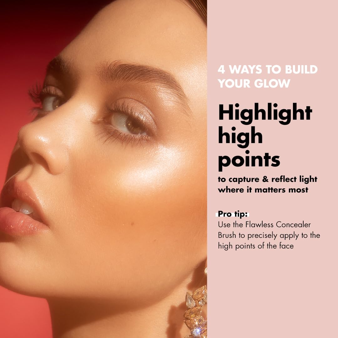 e.l.f. Halo Glow Liquid Filter. Hydrating Complexion Boost. 4 Medium | Soft Focus. Luminous Natural Glow for Face & Body. Infused with Hyaluronic Acid & Squalene. Vegan & Cruelty-Free