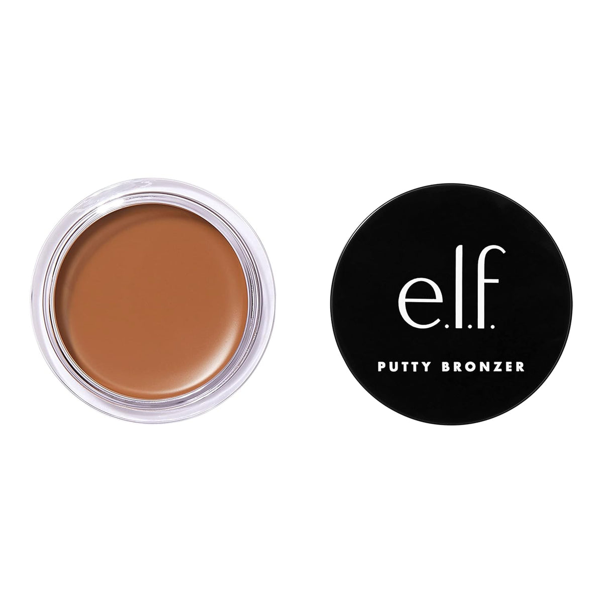 e.l.f. Putty Bronzer. Creamy & Highly Pigmented Formula. Creates a Long-Lasting Bronzed Glow. Infused with Argan Oil & Vitamin E. Feelin' Shady. 0.35 Oz (10g)