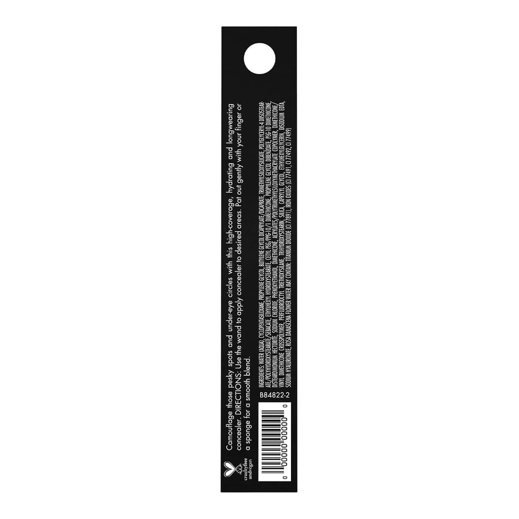 e.l.f. Hydrating Camo Concealer. Full Coverage. Light Ivory | Satin Finish. Under-Eye & Blemish Coverage. Hydrating Formula. Long-Lasting Wear. Non-Creasing. Vegan & Cruelty-Free
