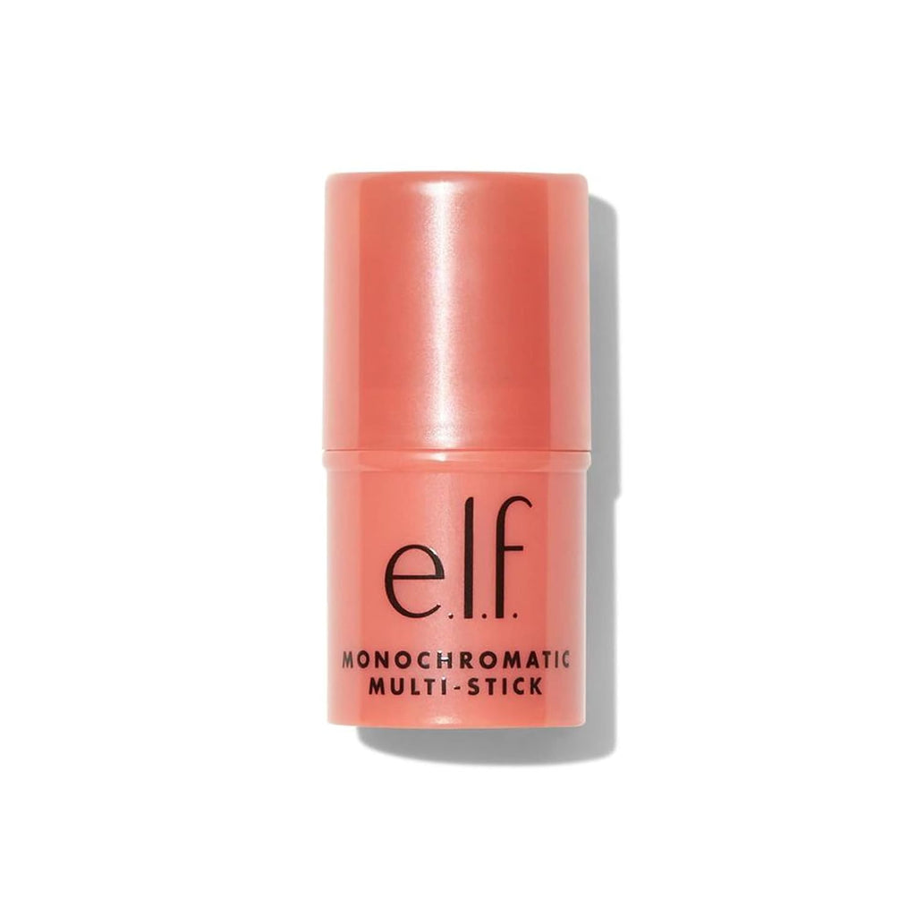 e.l.f. Monochromatic Multi Stick. Cream-to-Powder. Glimmering Guava | Creamy & Blendable for Eyes. Lips & Cheeks. Adds Shimmer. Lightweight Buildable Finish. Travel-Friendly. Vegan & Cruelty-Free