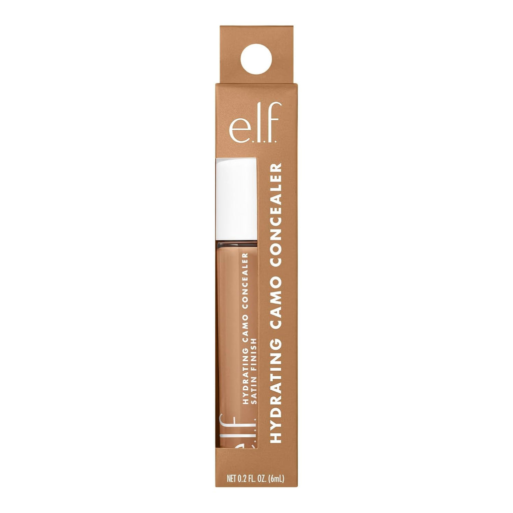 e.l.f. Hydrating Camo Concealer. Full Coverage. Tan Neutral | Satin Finish. Under-Eye & Blemish Coverage. Hydrating Formula. Long-Lasting Wear. Non-Creasing. Vegan & Cruelty-Free