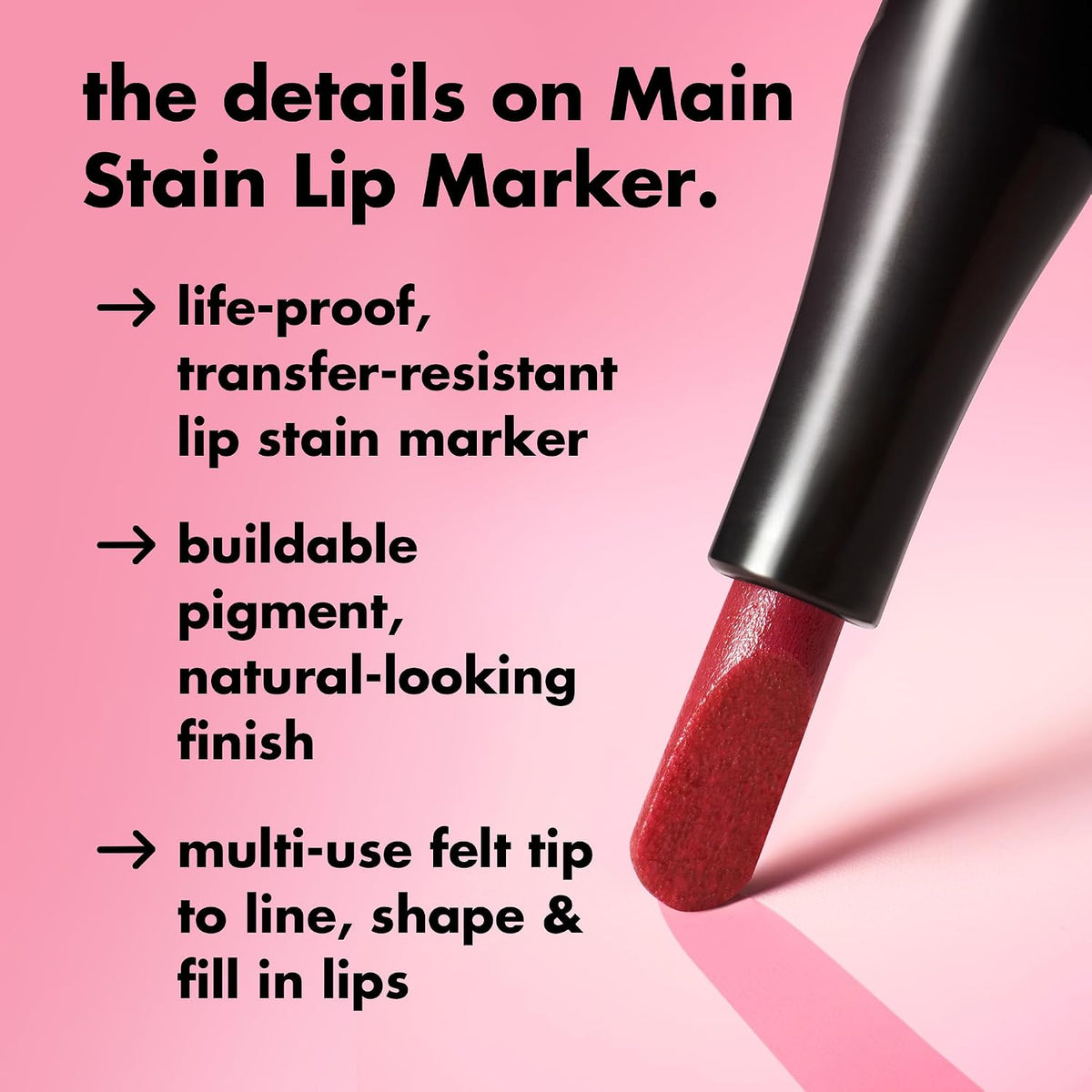 e.l.f. Main Stain Lip Marker. Balletcore | Lip Stain Lip Liner. Define. Contour & Fill for Long-Lasting & Transfer-Resistant Color. Vegan & Cruelty-Free