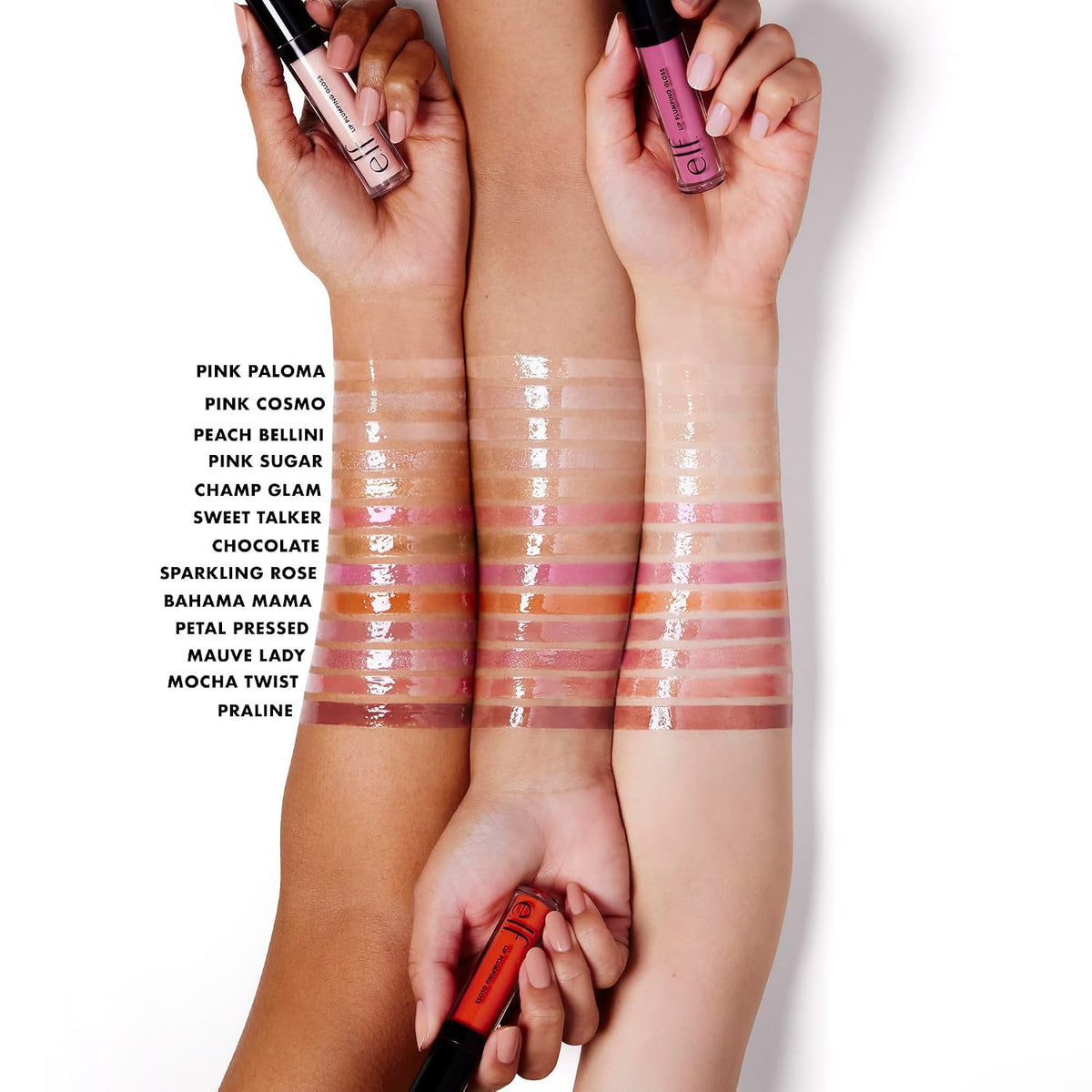 e.l.f. Lip Plumping Gloss. Mauve Lady | High-Shine Sheer Color. Hydrates & Creates Fuller Lips With Vitamin E. Vegan & Cruelty-Free. Mauve Lady. 0.09 Fl Oz