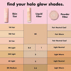 e.l.f. Halo Glow Liquid Filter. Hydrating Complexion Boost. 0.5 Fair | Soft Focus. Luminous Natural Glow for Face & Body. Infused with Hyaluronic Acid & Squalene. Vegan & Cruelty-Free