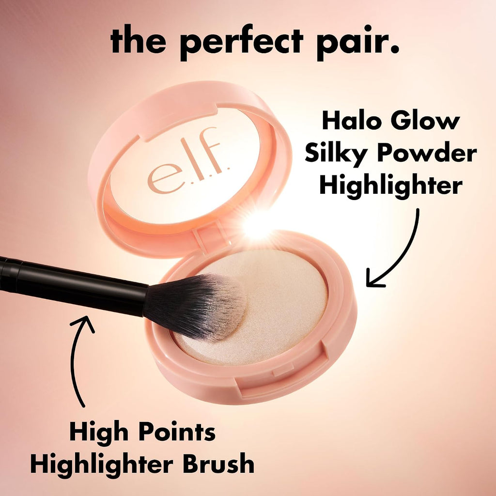 e.l.f. Halo Glow Silky Powder Highlighter. Long-Lasting Luminous Face Finish. Cake-Resistant With Micro-Shimmer. Vegan & Cruelty-Free. Soft Pearl Era