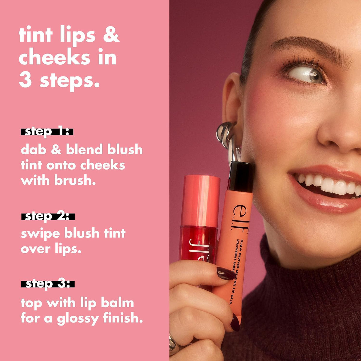 e.l.f. Sheer You Glow Lip & Cheek Duo. Sheer For It Blush Tint & Lip Balm | Buildable Sheer Color. Hydrating Glossy Finish. Tinted Lip Balm & Blush Tint Kit. Natural-Looking Glow. Vegan & Cruelty-Free