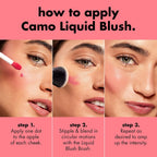 e.l.f. Camo Liquid Blush. Buildable & Blendable. Gorg Orange | Lightweight Liquid Formula. Long-Lasting Wear. High-Pigment Color. Smooth Application. Buildable. Vegan & Cruelty-Free