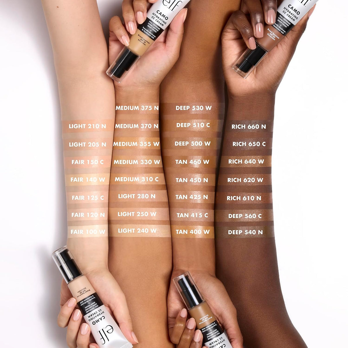 e.l.f. Hydrating Camo CC Cream. Fair 150 C | SPF 30. Color Correcting Full Coverage Foundation For A Dewy Finish. Vegan & Cruelty-Free
