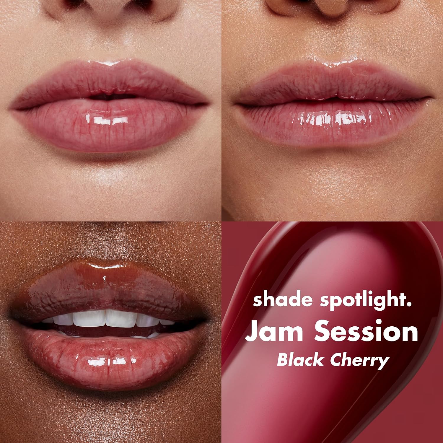 e.l.f. Glow Reviver Lip Oil. Tinted. Hydrating & Non-Sticky. Jam Session | High-Shine Tinted Lip Oil. Hydrating. Infused with Jojoba & Nourishing Oils. Glossy Formula. Vegan & Cruelty-Free