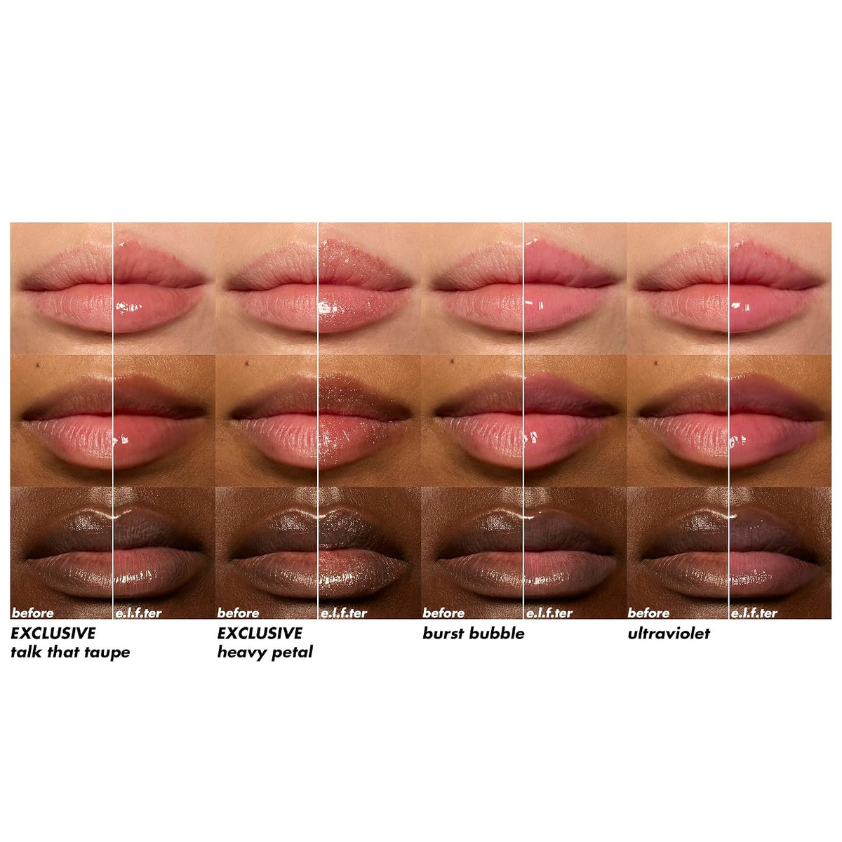 e.l.f. Glow Reviver Plumping Lip Oil Kit | Nourishing Tinted Lip Oils For A High-Shine Finish. Infused With Jojoba Oil. Vegan & Cruelty-Free. 4 Shades