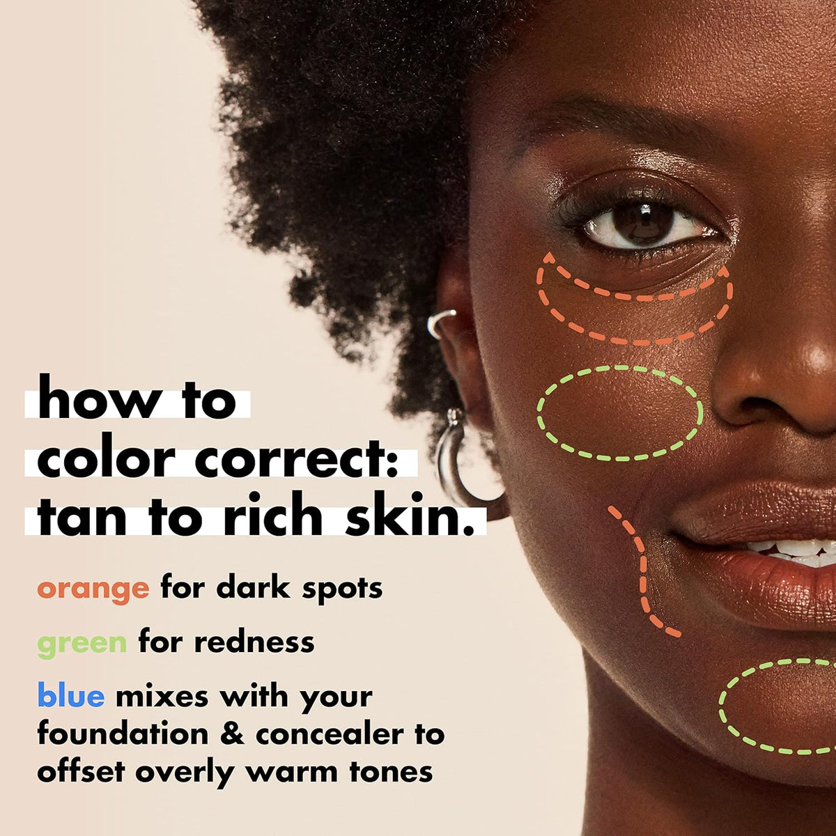 e.l.f. Camo Color Corrector for Dark Circles. Hydrating Under-Eye Brightening Concealer. Neutralizes Discoloration. Infused with Hyaluronic Acid. Blue