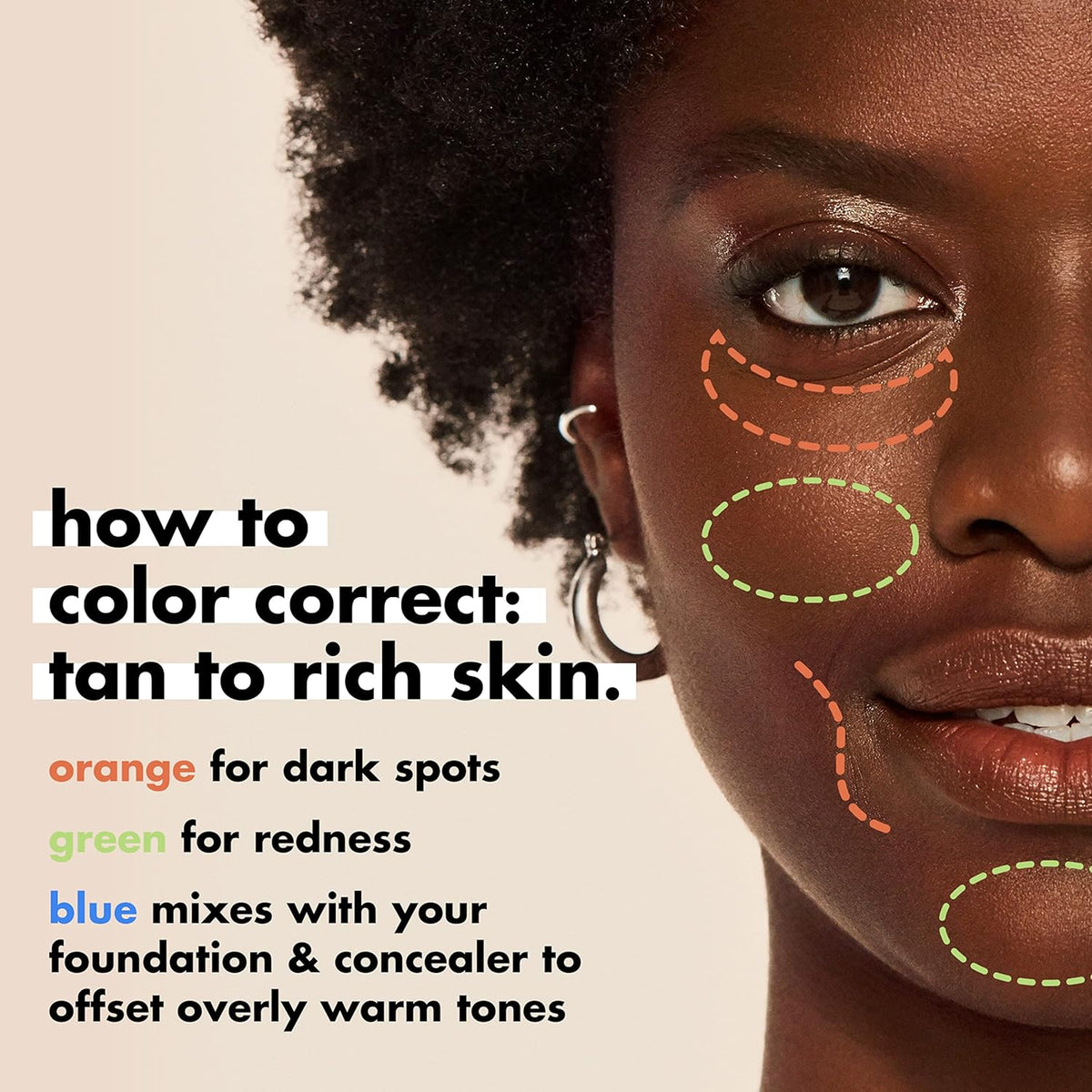e.l.f. Camo Color Corrector for Dark Circles. Hydrating Under-Eye Brightening Concealer. Neutralizes Discoloration. Infused with Hyaluronic Acid. Orange