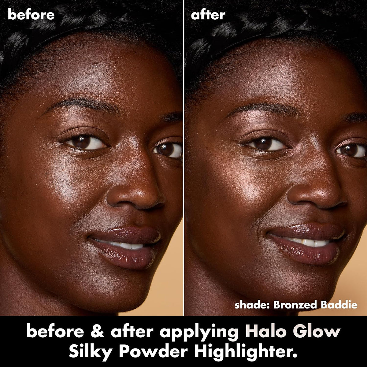 e.l.f. Halo Glow Silky Powder Highlighter. Long-Lasting Luminous Face Finish. Cake-Resistant With Micro-Shimmer. Vegan & Cruelty-Free. Bronzed Baddie