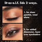 e.l.f. Fine As Fleck Glitter Eyeshadow. Tan-talize | Long-Lasting Sheer Eye Makeup With A Shimmer Finish. Soft. Smooth Formula. Vegan & Cruelty-Free