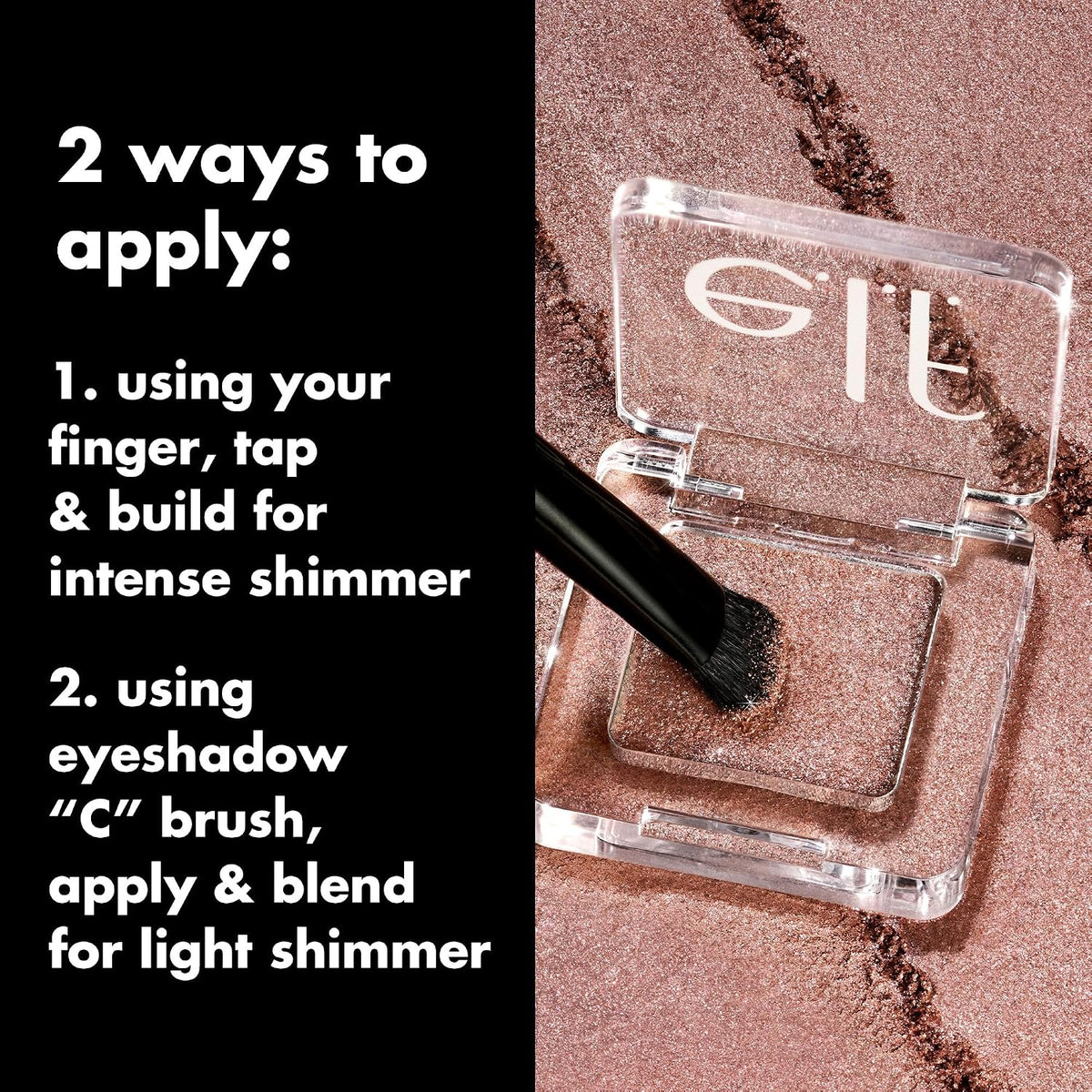 e.l.f. Fine As Fleck Glitter Eyeshadow. Tan-talize | Long-Lasting Sheer Eye Makeup With A Shimmer Finish. Soft. Smooth Formula. Vegan & Cruelty-Free